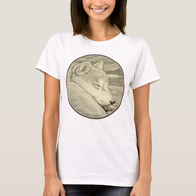 Shiba Inu Shirts Dam Hund älskare Plus Storleka Sh Tee (Framsida)