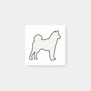 Shiba Inu silhouette kräm Post-it Block