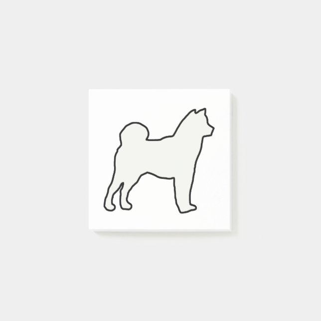 Shiba Inu silhouette kräm Post-it Block (Framsida)