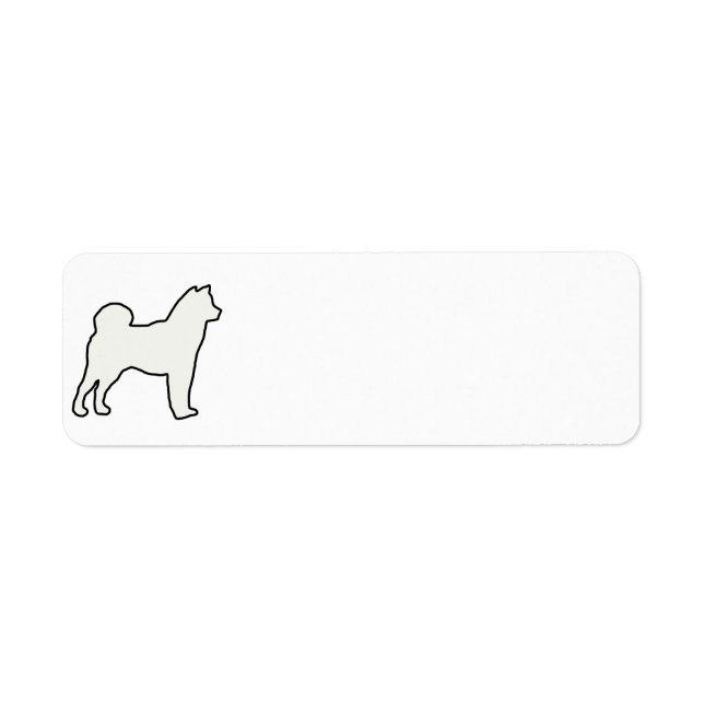 Shiba Inu silhouette kräm Returadress Etikett (Framsidan)