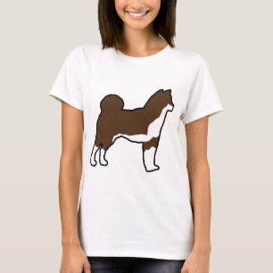 Shiba Inu silhouette röd sesam Tee