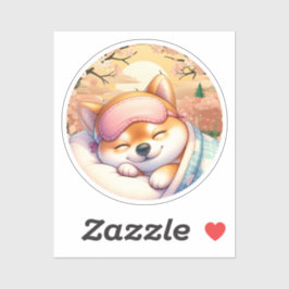 Shiba Inu Sleeping, Shiba Inu Sticker Klistermärken