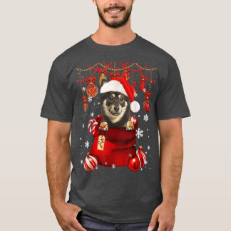 Shiba Inu Snö Boll Hund i Pocket Bag Winter Chri T Shirt