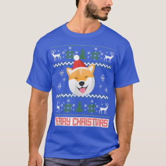 Shiba Inu Snö jultomten Ugly T Shirt