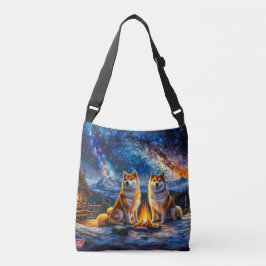 Shiba Inu Star Gazing 03 Design efter Rik AMeN Gil Axelväska