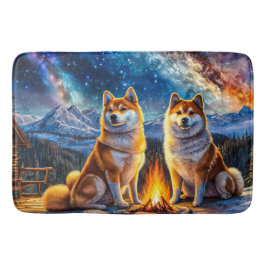 Shiba Inu Star Gazing 03 Design efter Rik AMeN Gil Badrumsmatta