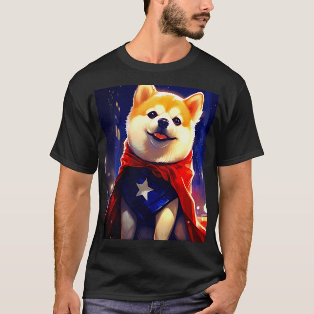 Shiba Inu Star T Shirt (Framsida)