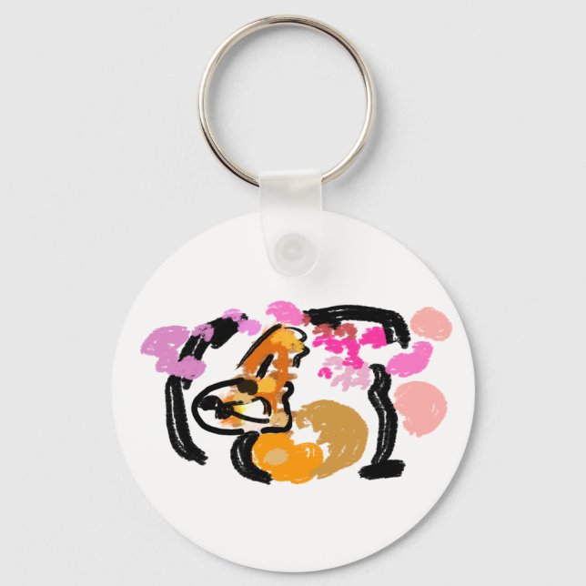 Shiba Inu sval vind  Nyckelring (Framsida)