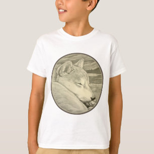 Shiba Inu T-shirt Art Barn Hund älskare Shirts Gif