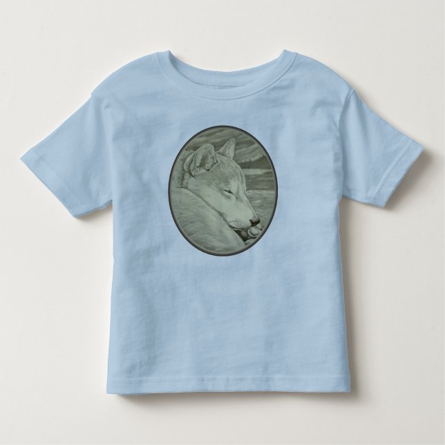 Shiba Inu T-shirt Art Barn Hund älskare Shirts Gif (Framsida)