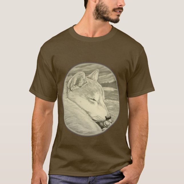 Shiba Inu T-shirt Manar Shirt Hund tröja (Framsida)