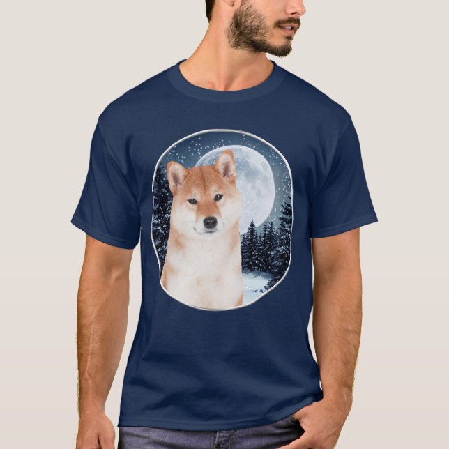 Shiba Inu T-tröja Tee Shirt (Framsida)