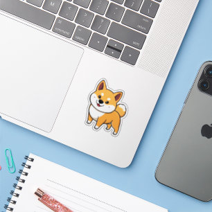 Shiba Inu tecknad Klistermärken