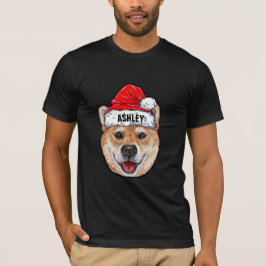 Shiba Inu Terrier jul Hat Hund Big T Shirt