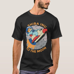 Shiba Inu till Måne Bitcoin Crypto Doge Coin Tok T Shirt