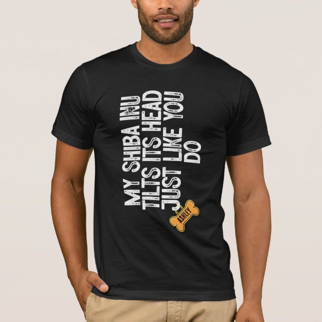 Shiba Inu Tlits huvud som du T Shirt (Framsida)