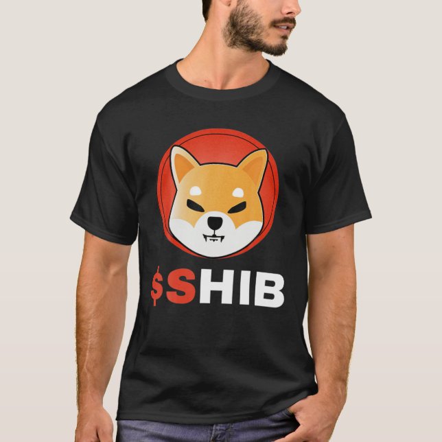 Shiba Inu Token Crypto, $Shib Coin Cryptocurrency T Shirt (Framsida)