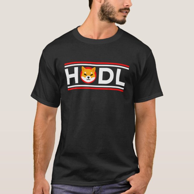 Shiba Inu-token HODL Crypto Coin T Shirt (Framsida)