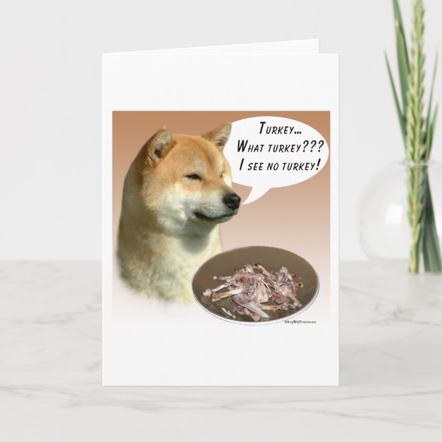 Shiba Inu Turkiet Kort (Framsida)