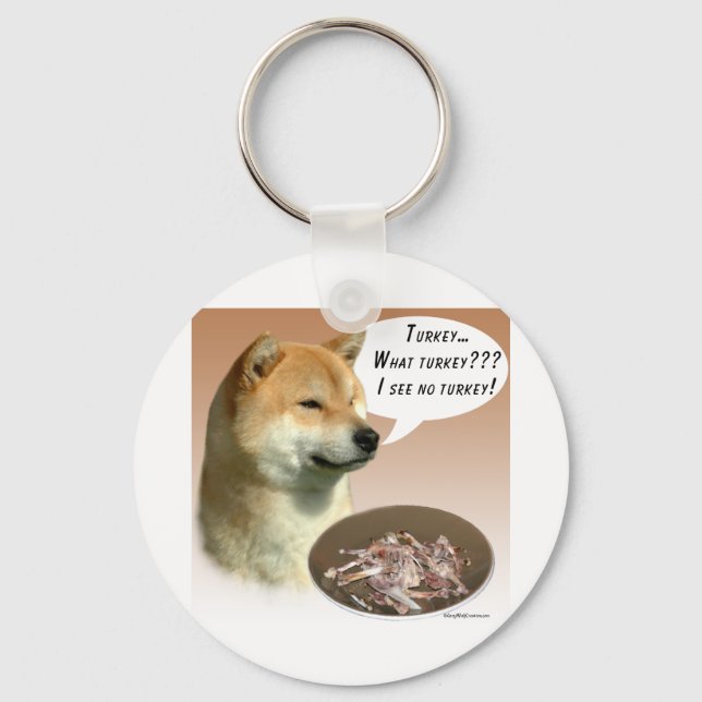 Shiba Inu Turkiet Nyckelring (Framsida)