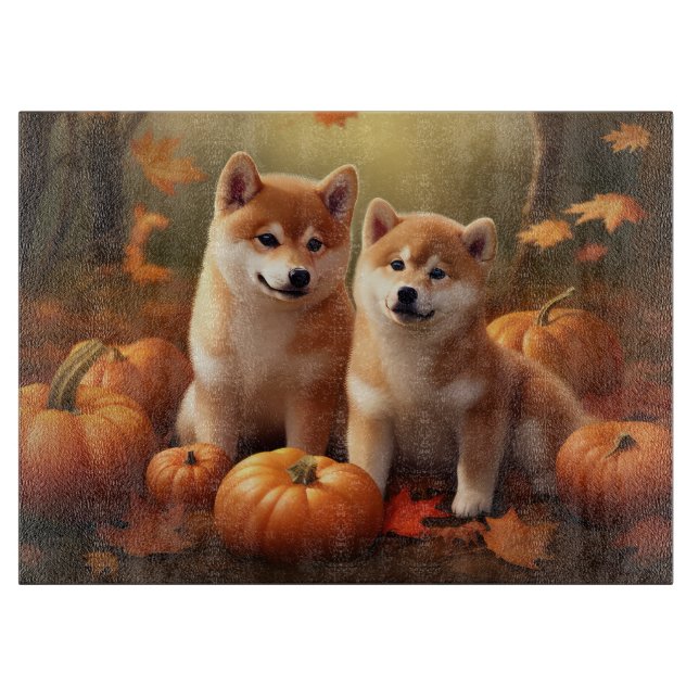 Shiba Inu Valp Höstglädje Pumpa (Framsidan)