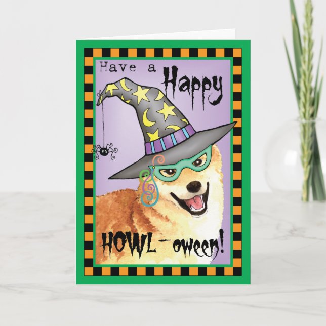 Shiba Inu Witch Kort (Framsida)