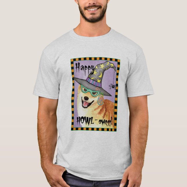Shiba Inu Witch T Shirt (Framsida)