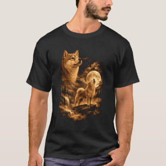 Shiba Inu Ylande Hund Fantasi Skog Vildmark T Shirt
