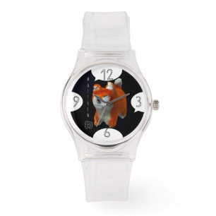 Shiba Puppy 3D Art Hund Årsdag Namn Armbandsur