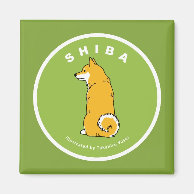 Shiba Square Magnet (Framsidan)