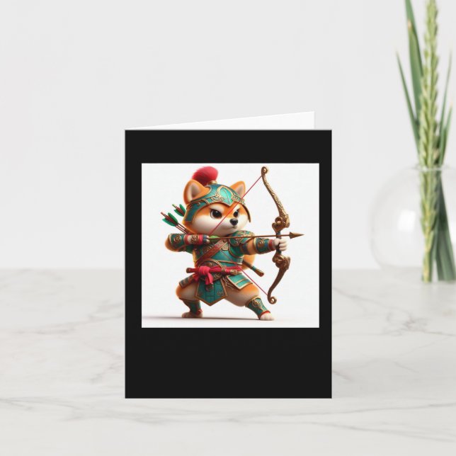 Shiba Warrior #10 Archer Sticker Kort (Framsida)