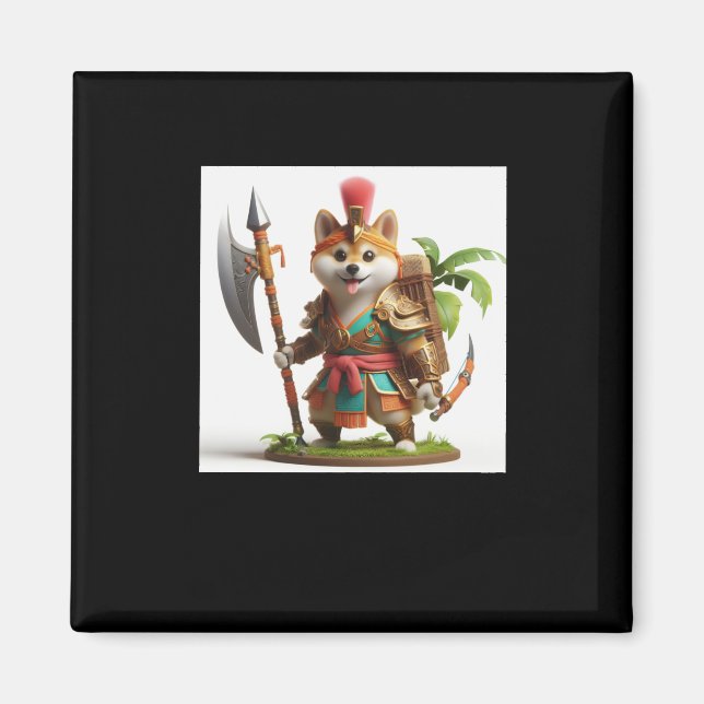 Shiba Warrior #9 Halberd Sticker Magnet (Framsidan)