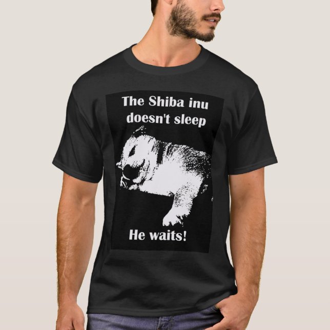 Shibaen Inu sovar inte T Shirt (Framsida)