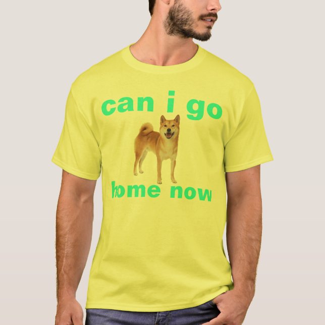 shibe kan mig gå hem nu t-shirt (Framsida)
