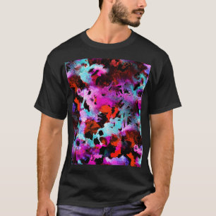 Shibori Batik: Vattenfärgad färggradient Tie Dye T Shirt