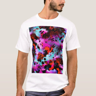 Shibori Batik: Vattenfärgad färggradient Tie Dye T Shirt