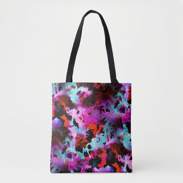 Shibori Batik: Vattenfärgad färggradient Tie Dye Tygkasse (Framsida)