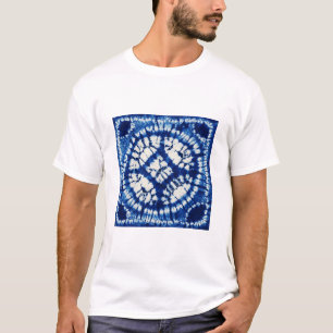 Shibori blå t-shirt