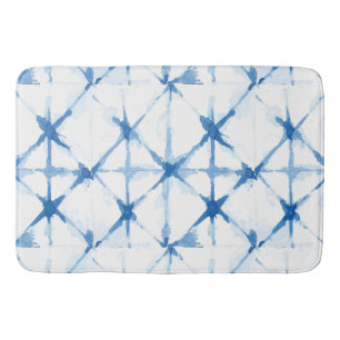 Shibori Blue Tie Dye Triangle Bath Mat Badrumsmatta