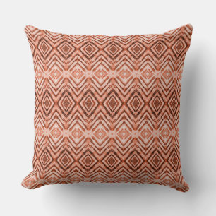 Shibori Diamonds Rust Orange Mönster Dekorativ kud Kudde