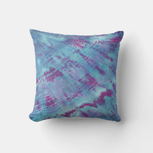 Shibori Fabric Boho Blue Lila Tie Dye Pillow Kudde