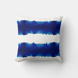 Shibori Fabric Modern Blue Large Rand Tie Dye Kudde