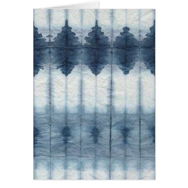 Shibori Indigio Print Hälsningskort (Framsidan)