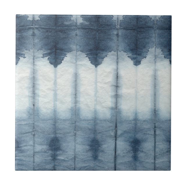 Shibori Indigio Print Kakelplatta (Framsidan)