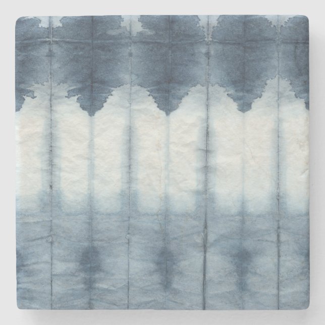 Shibori Indigio Print Underlägg Sten (Framsidan)