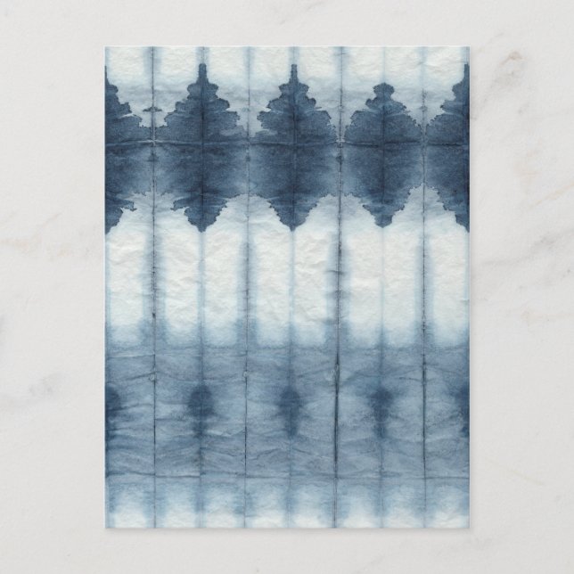 Shibori Indigio Print Vykort (Framsida)