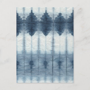 Shibori Indigio Print Vykort