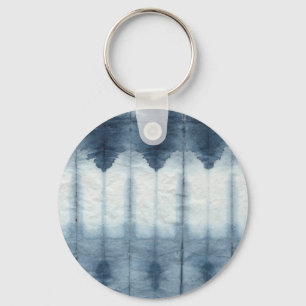 Shibori Indigio Skriv ut Nyckelring