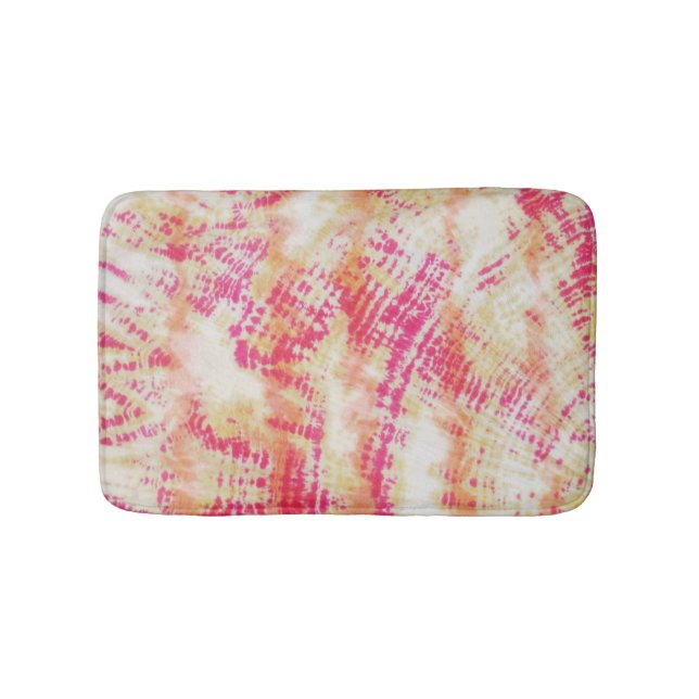Shibori Tie Dye Rosa Orange Badrumsmatta (Framsidan)