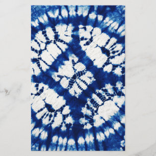 Shibori Tie Dye South Seas Indigo Batik Brevpapper